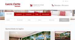 Desktop Screenshot of lucrocertoimoveis.com.br